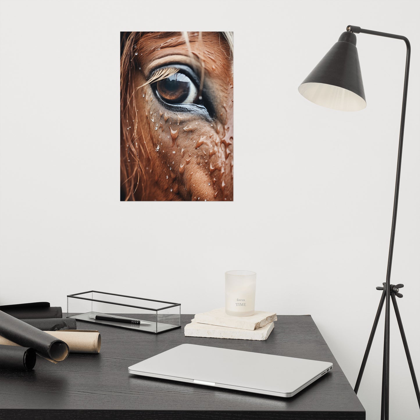 The Horse's Secret Photorealism - Digital Artwork Loose Art Print