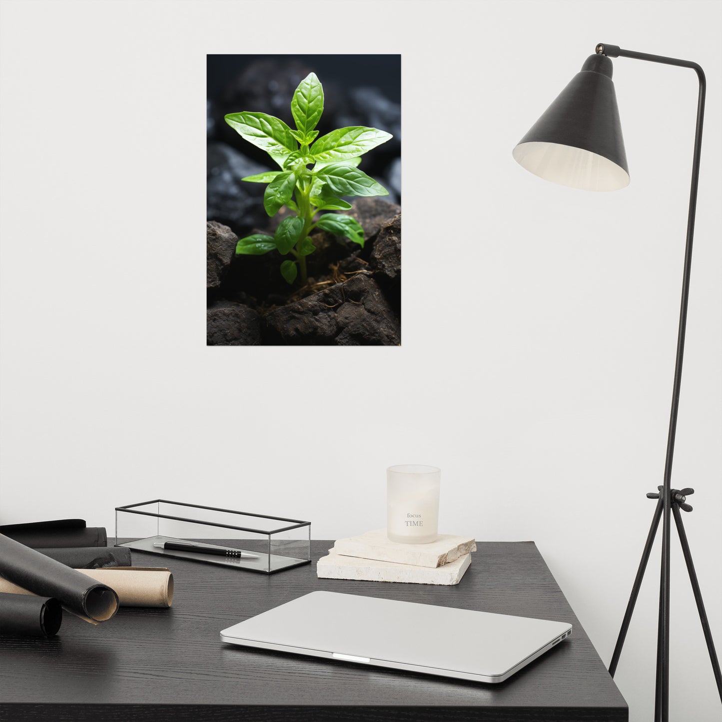 The Sweetness of Basil Photo Realism - Digital Artwork Loose Art Print