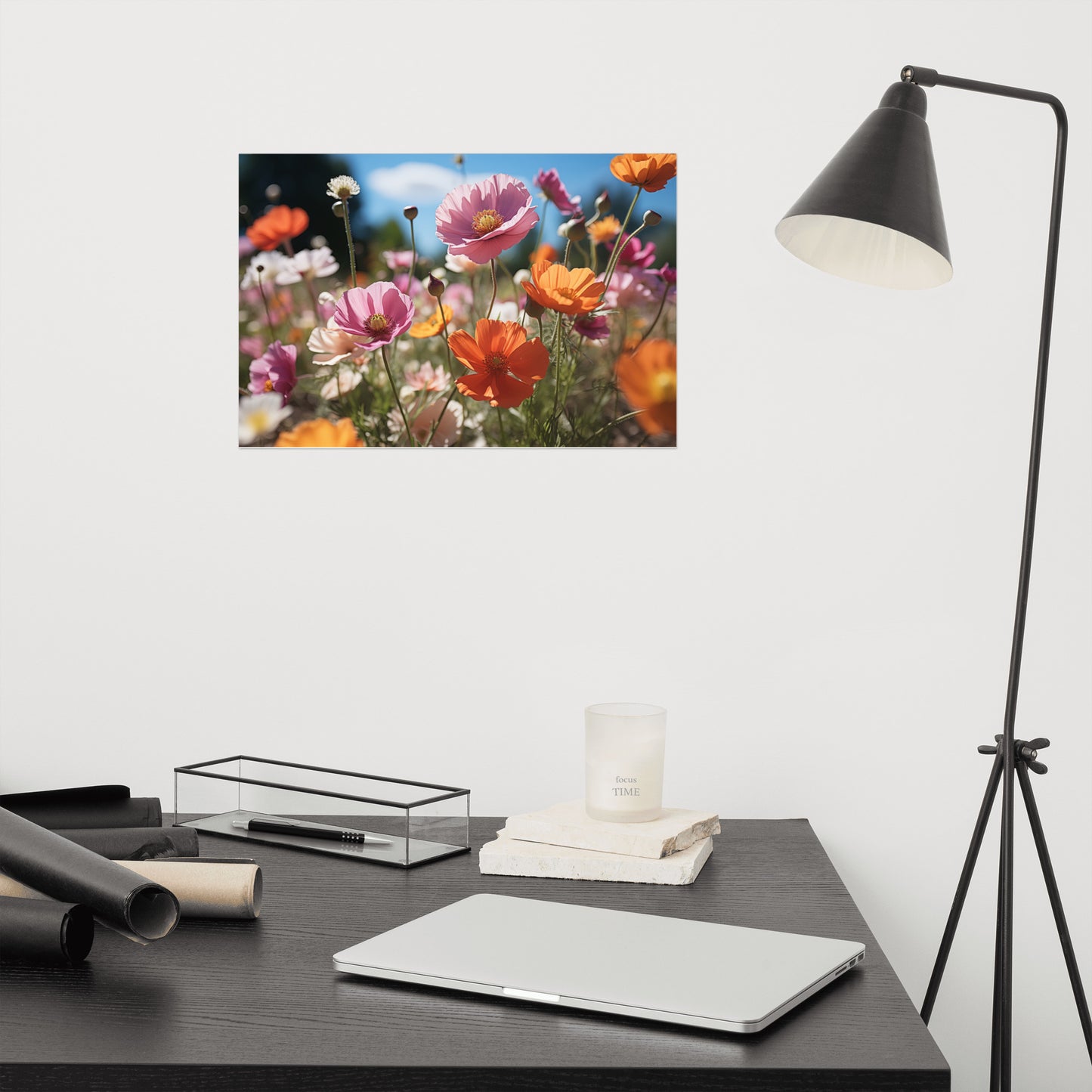 Timeless Beauty Meadow Flowers Photorealism - Digital Artwork Loose Art Print