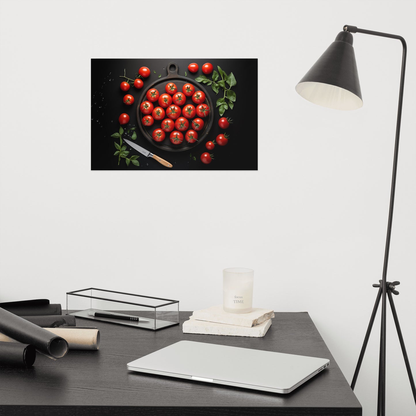 The Chef's Muse Tomatoes Photorealism - Digital Artwork Loose Art Print