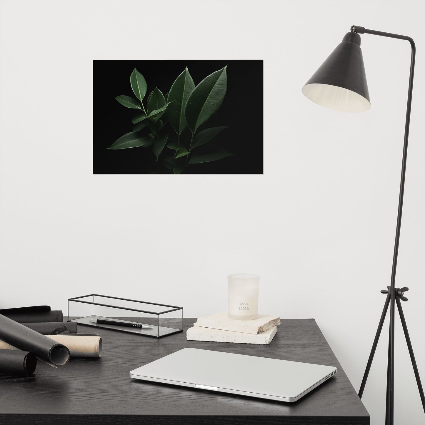 Whispering Leaves Plants Photorealism - Digital Artwork Loose Art Print