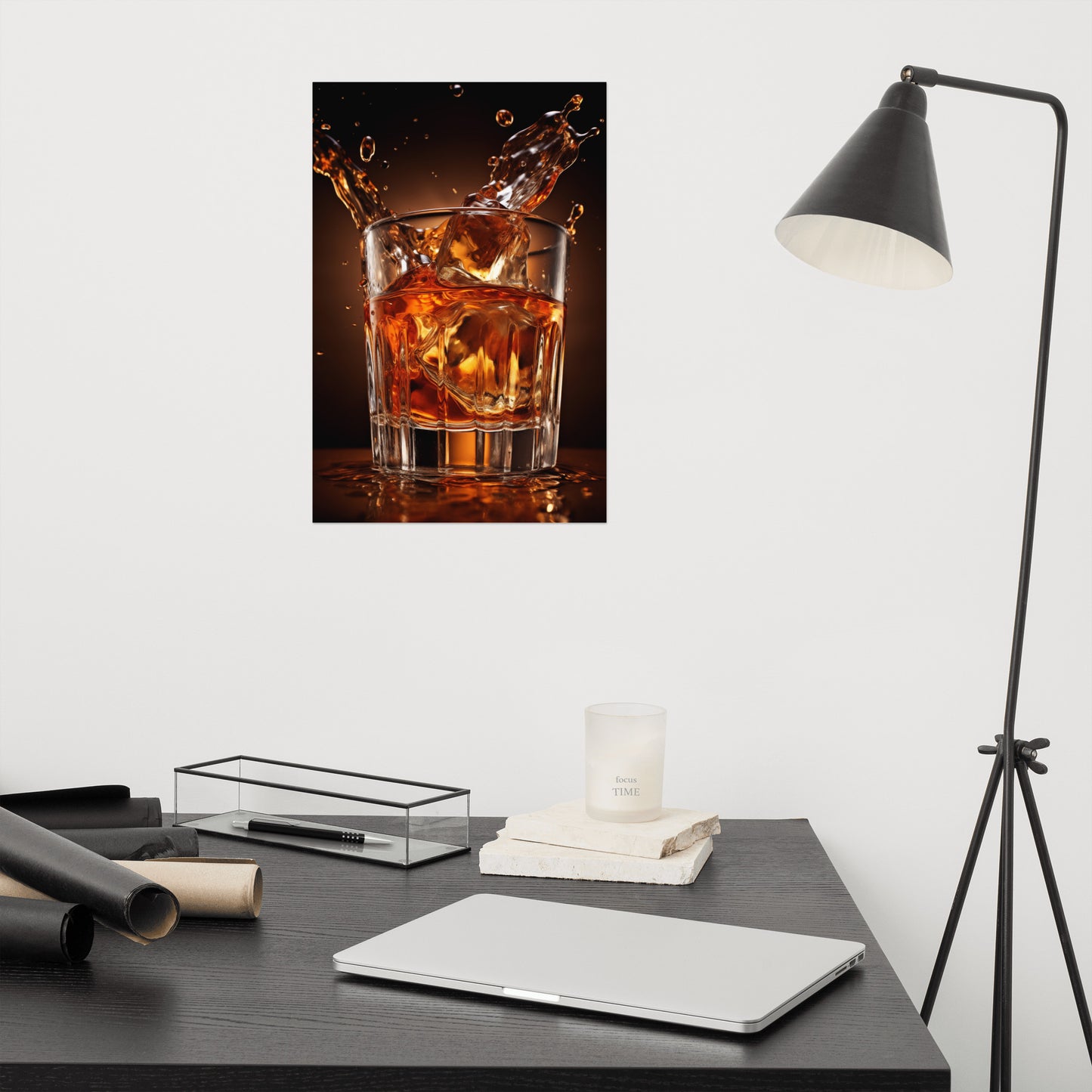 Amber Explosion Realism Painting Digital Artwork Loose Art Print