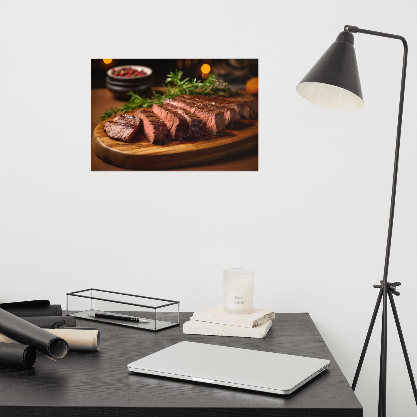 Food Art Steak Photorealistic Digital Artwork Loose Art Print