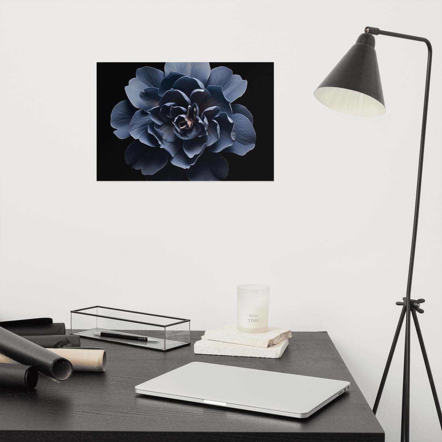 Solitary Bloom Realism Painting Digital Artwork Loose Art Print