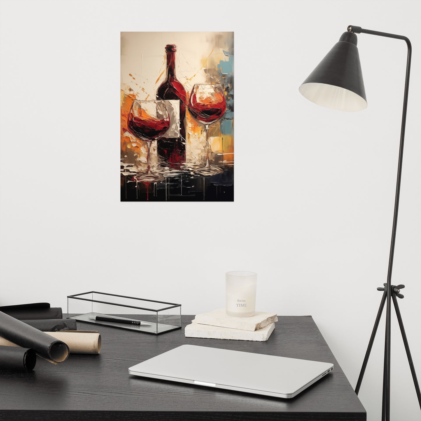 Uncorked Happiness Abstract Painting Digital Artwork Loose Art Print