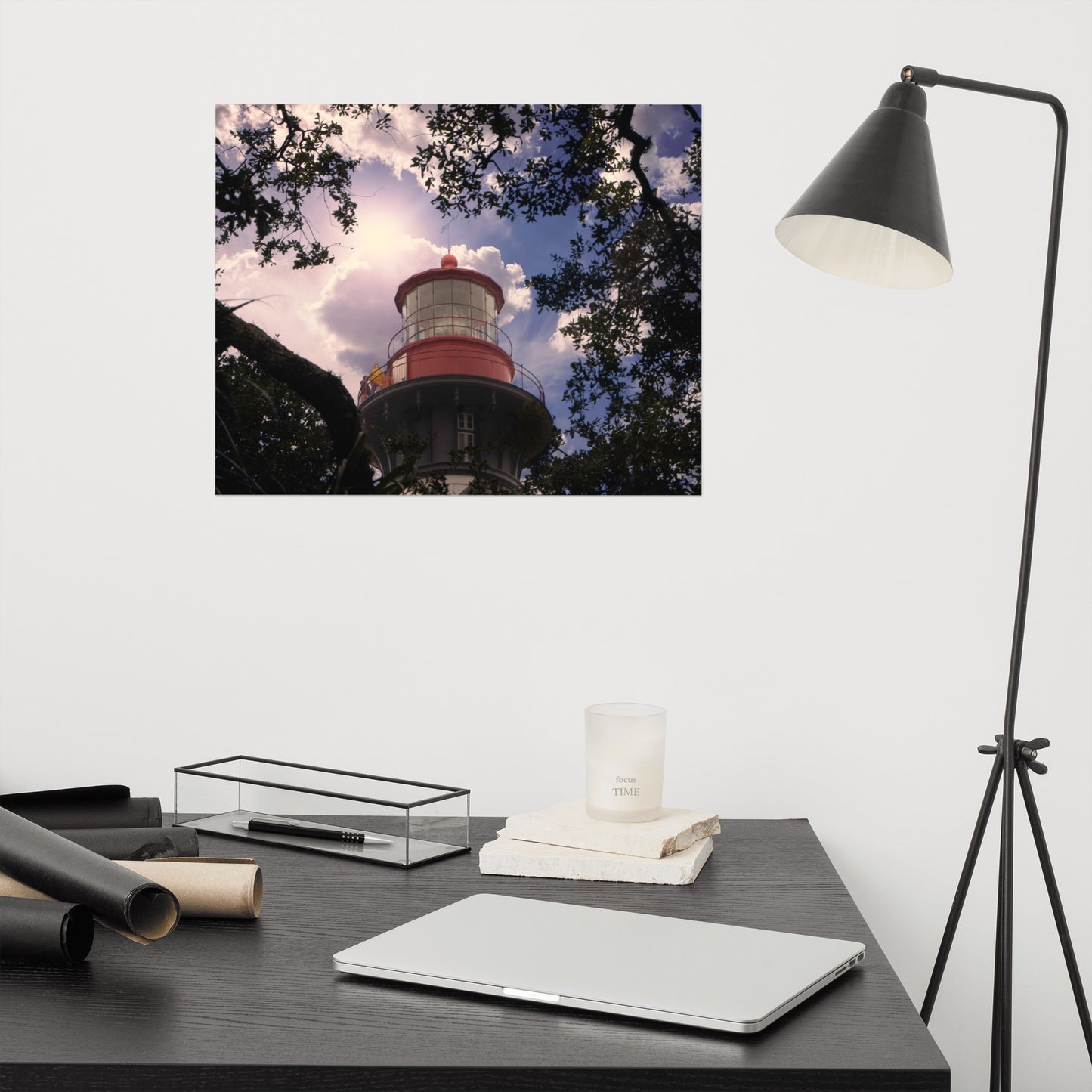 St Augustine Lighthouse and Tree Branches Urban Building Photograph Loose Wall Art Prints