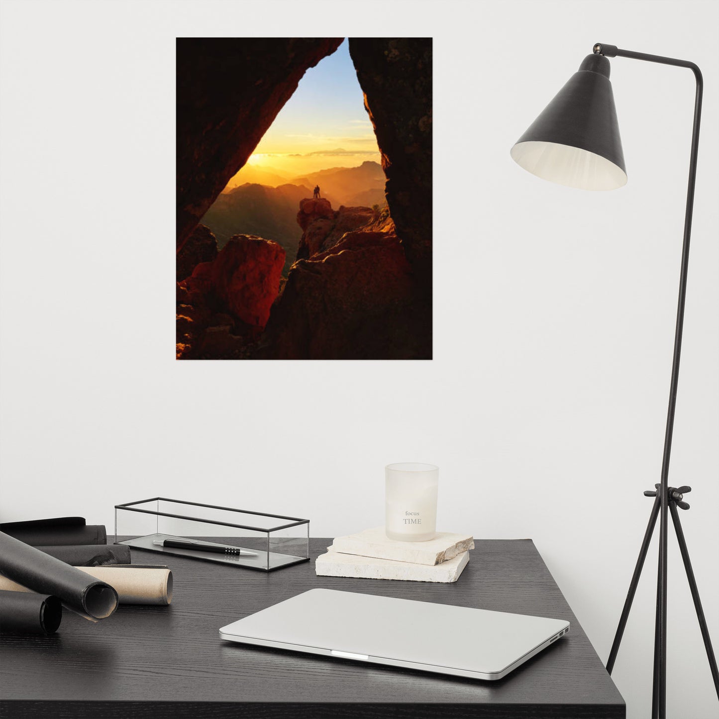 Sunset Mountain Arch Landscape Photograph Loose Wall Art Print