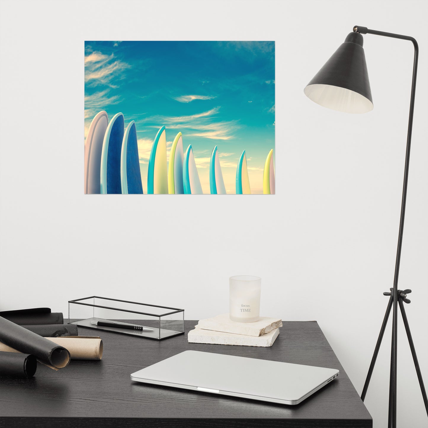 Retro Surfboards Lifestyle Photograph Loose Wall Art Print