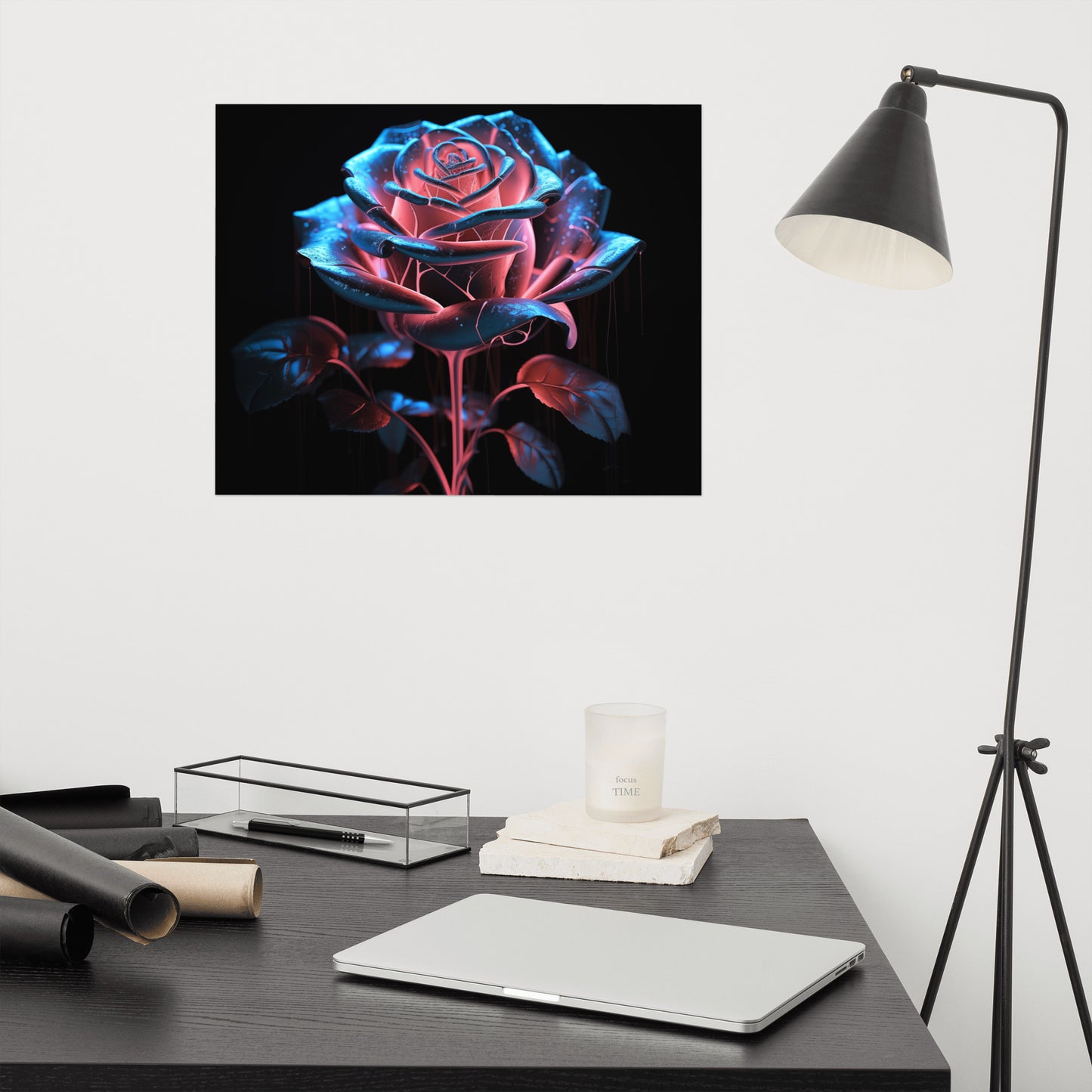 Abstract Art Pieces: "Neoteric Bloom" - Minimal / Modern / Floral / Botanical Frameless Print