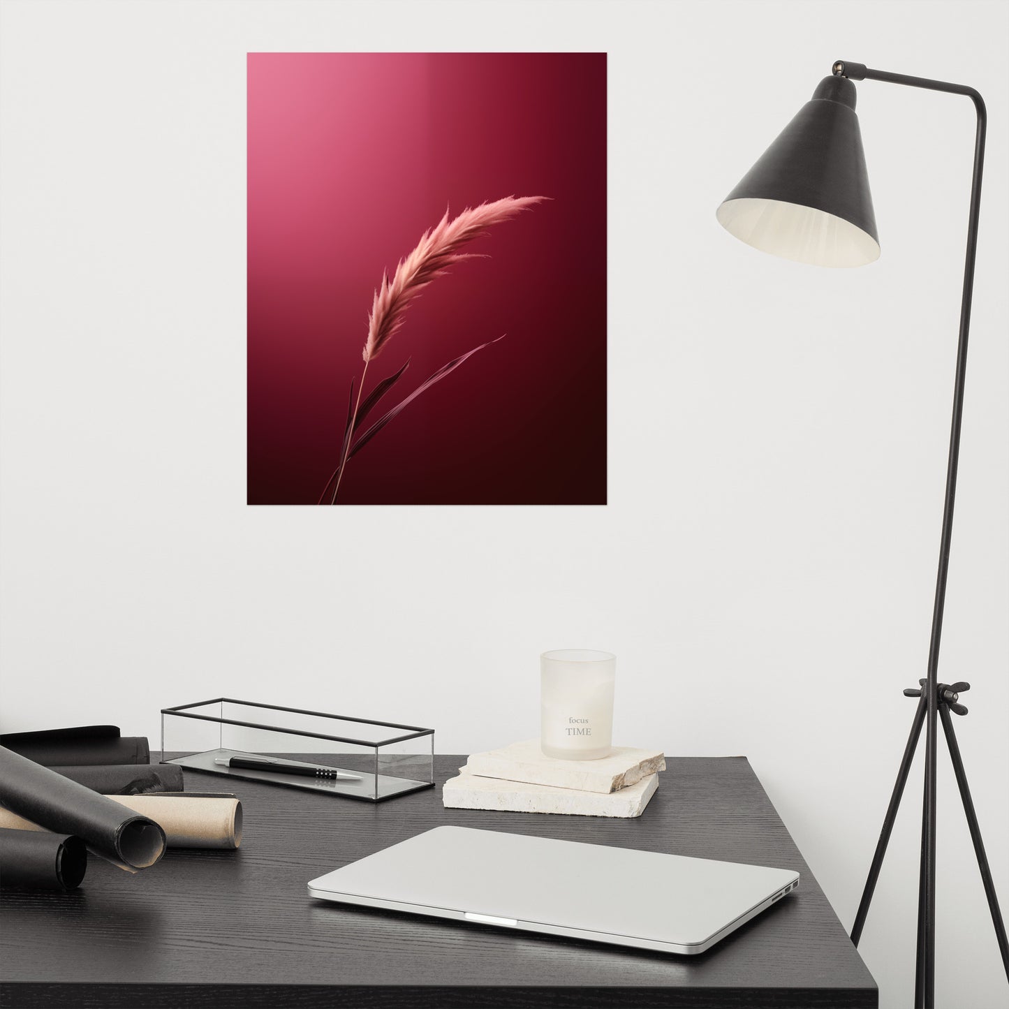 Botanical Art: A Gift from Nature Burgundy Flowers Photorealism - Digital Artwork Loose Art Print