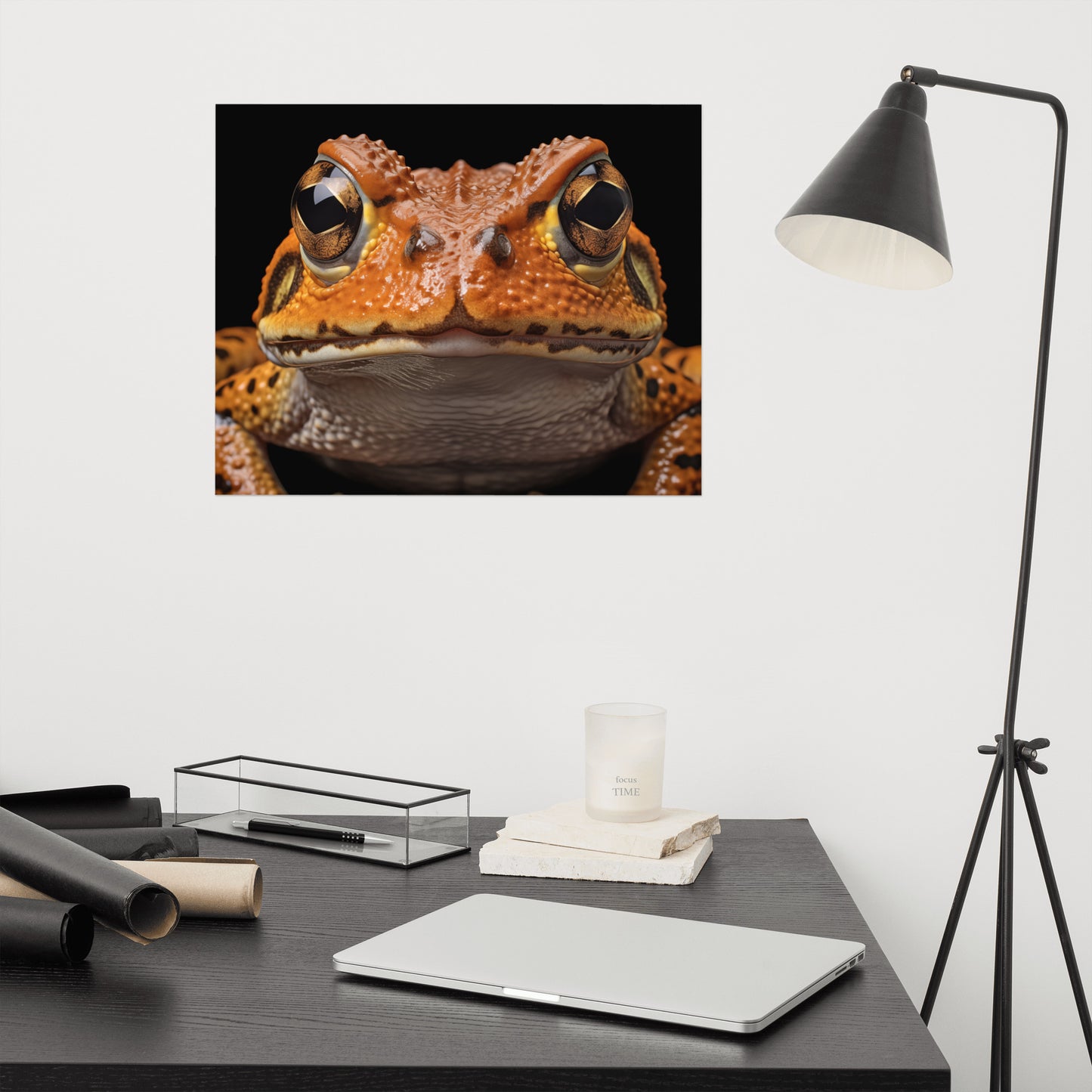 Beady-Eyed Beauty Frogs Photorealism Painting - Digital Artwork Loose Print