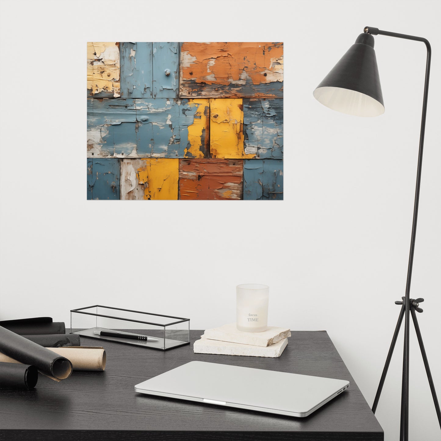 Wall Art Rustic Farmhouse: Chromatic Decay Photorealism - Digital Artwork Loose Art Print