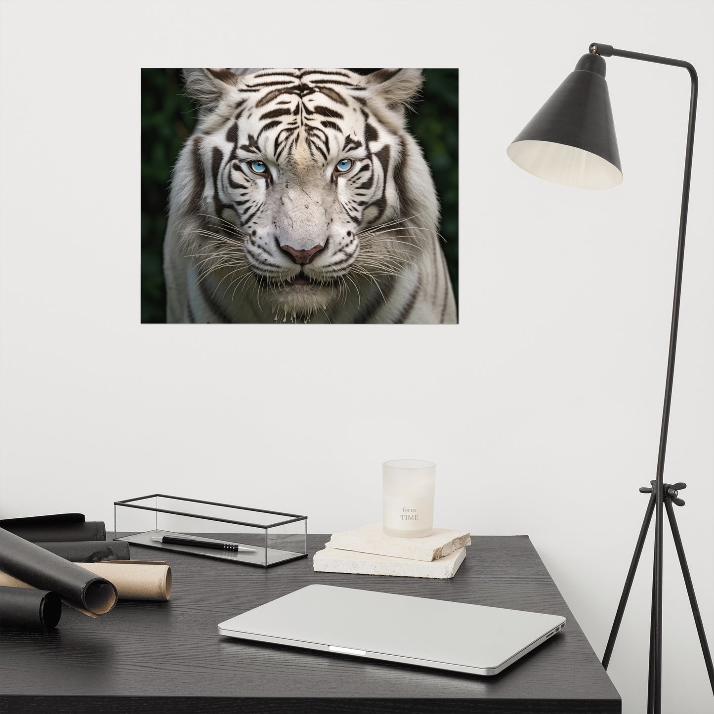 Tiger Wall Decor: Don't Mess with Me Photorealism - Digital Artwork Loose Art Print