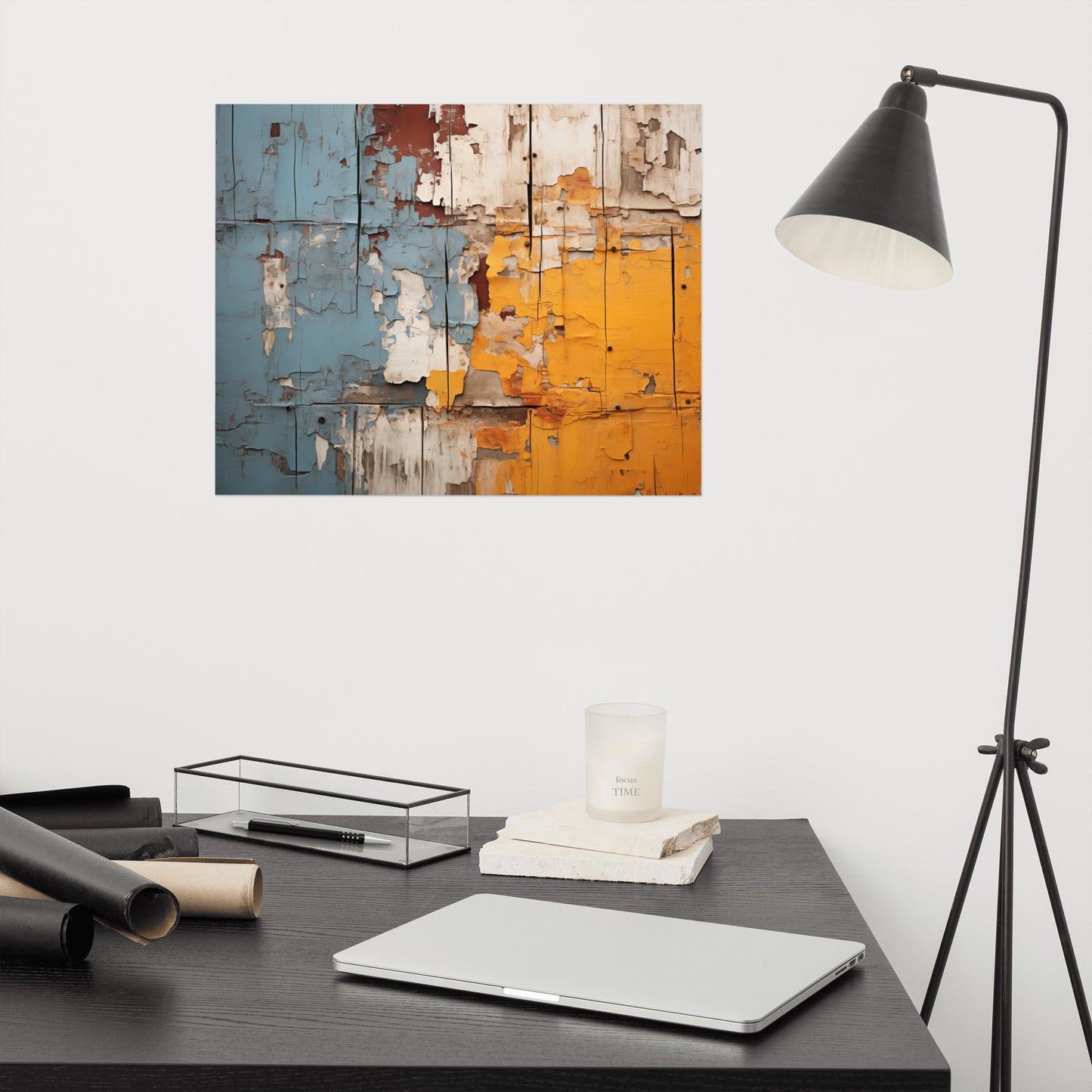 Wall Art Textures: Ephemeral Hues Photorealism - Digital Artwork Loose Art Print