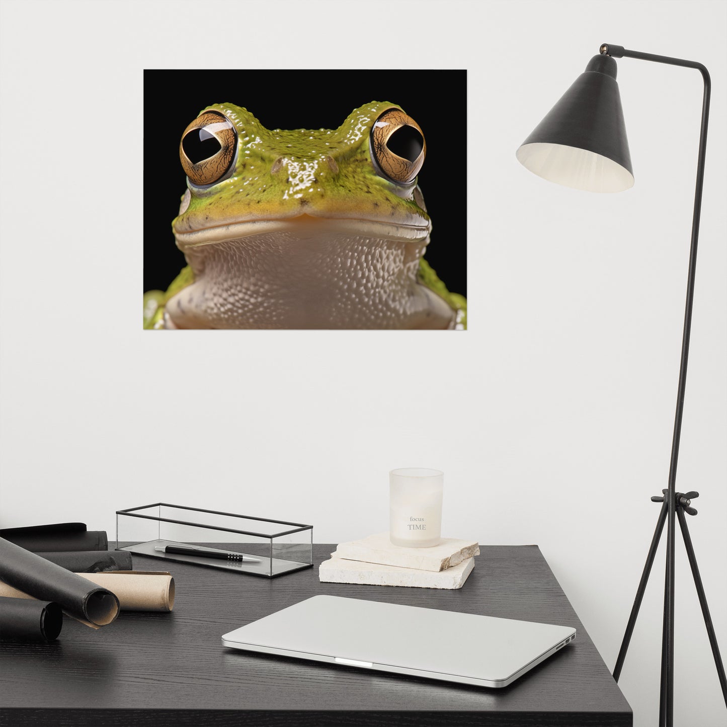 Froggy Face Hylidae Tree Frog Photorealism - Digital Artwork Loose Art Print