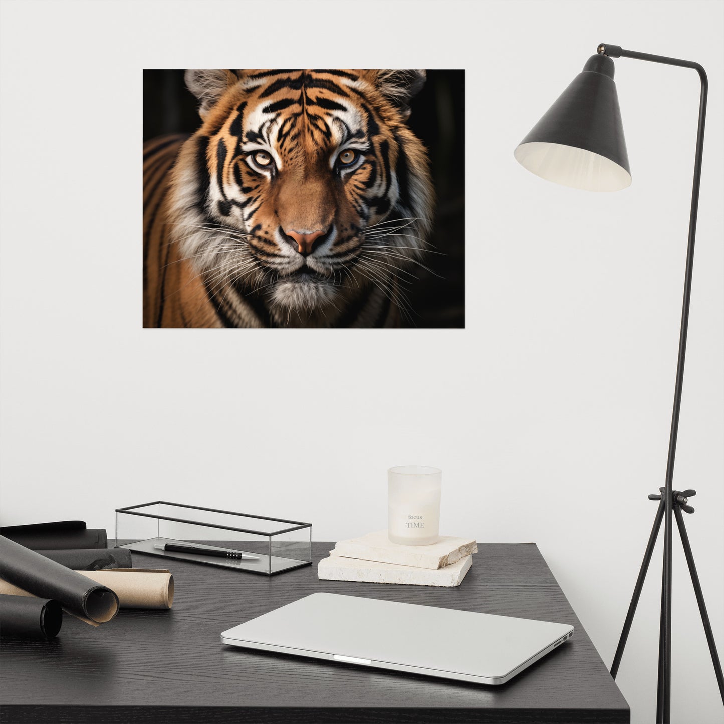 Ghost of the Jungle Tiger Photorealism - Digital Artwork Loose Art Print