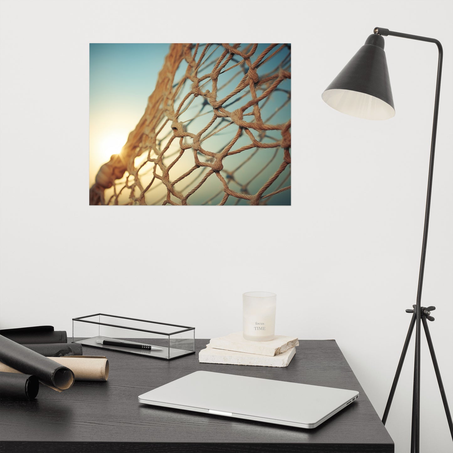 Net Worth Fishing Net Abstract Photorealism - Digital Artwork Loose Art Print