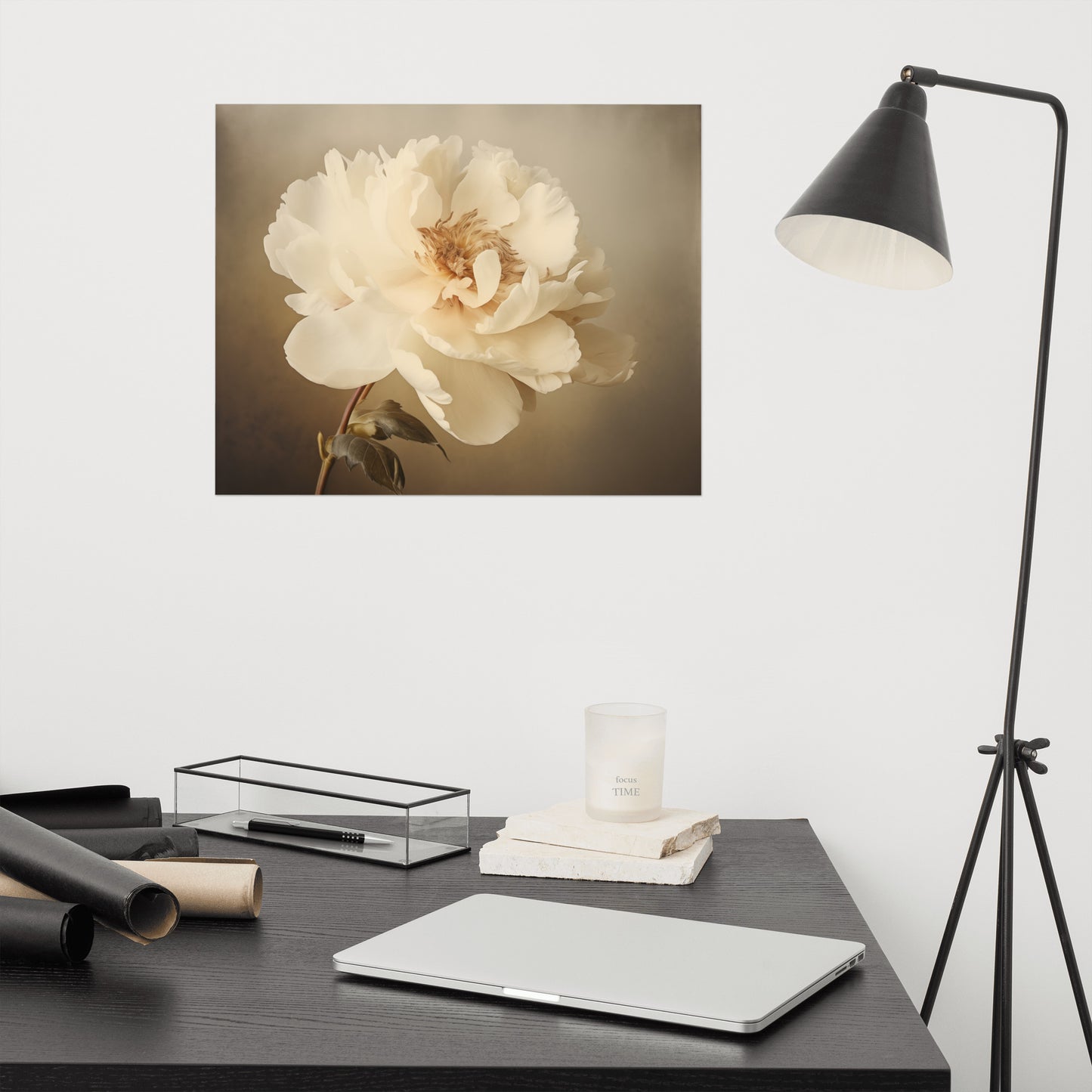 Nostalgic Bloom Retro Subdued Photorealism - Digital Artwork Loose Art Print