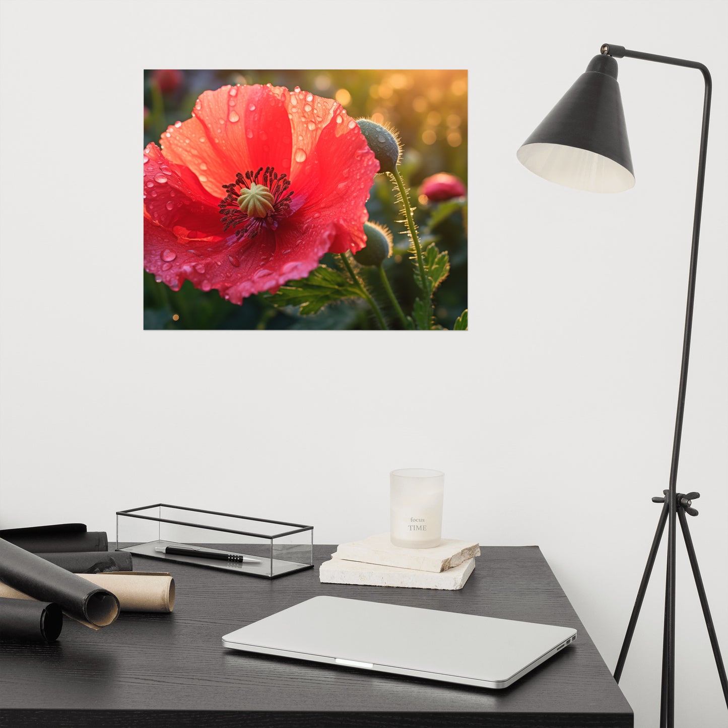 Resilient Bloom Photorealism - Digital Artwork Loose Art Print