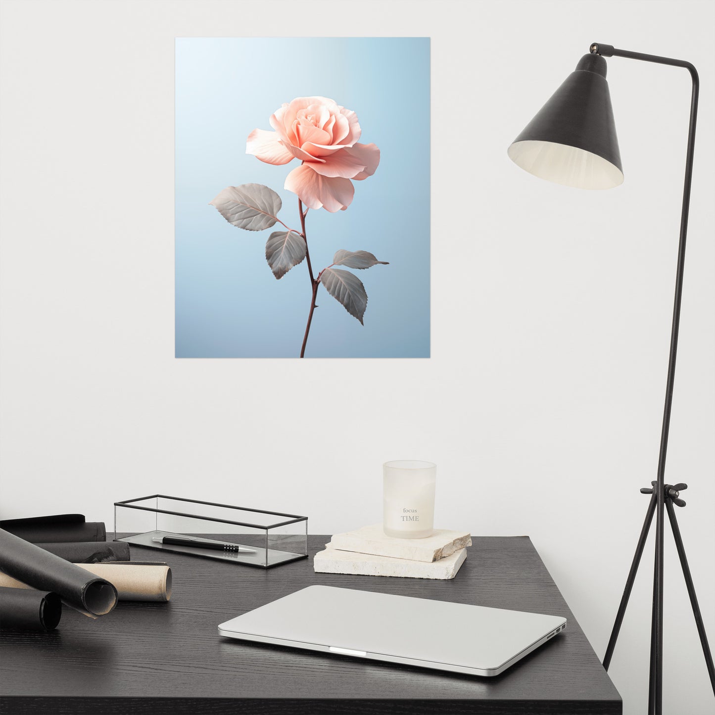 Soft Serenade Pastel Floral Photorealism - Digital Artwork Loose Art Print