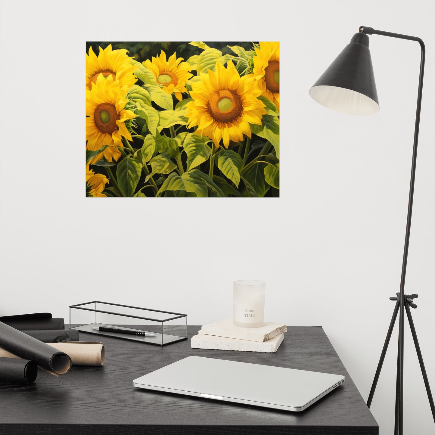 Sunflower Serenade Illustration - Digital Artwork Loose Art Print