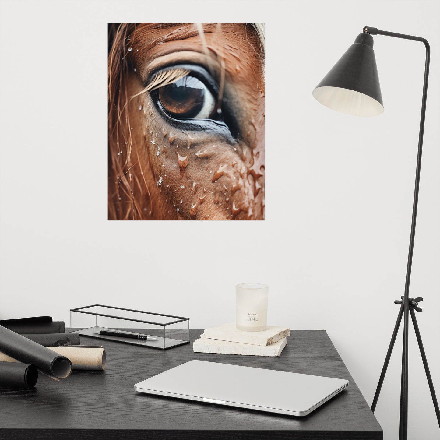 The Horse's Secret Photorealism - Digital Artwork Loose Art Print