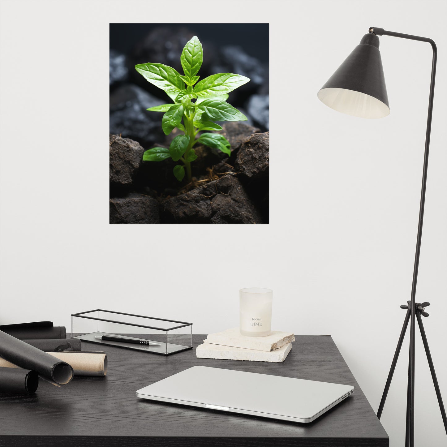 The Sweetness of Basil Photo Realism - Digital Artwork Loose Art Print