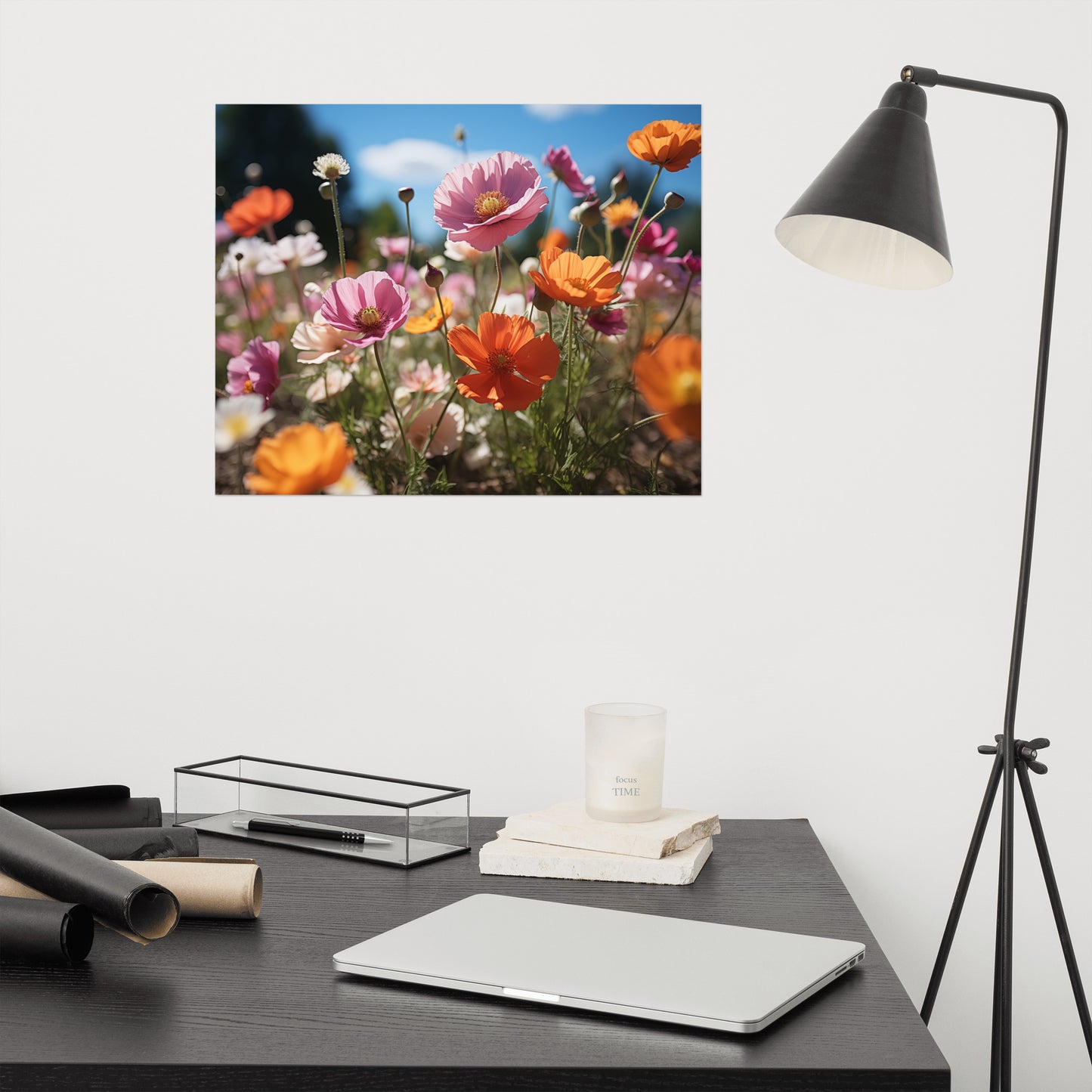 Timeless Beauty Meadow Flowers Photorealism - Digital Artwork Loose Art Print