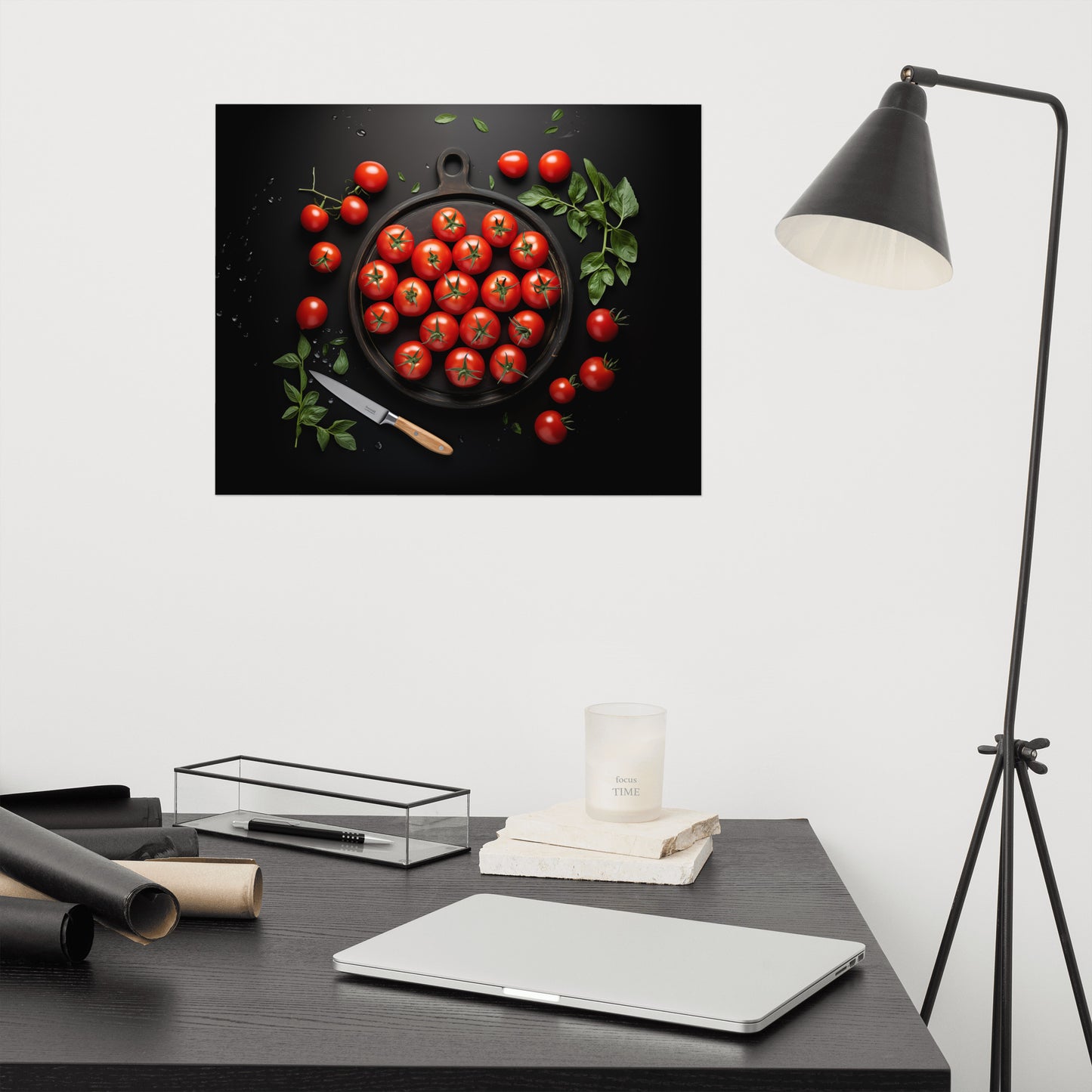 The Chef's Muse Tomatoes Photorealism - Digital Artwork Loose Art Print