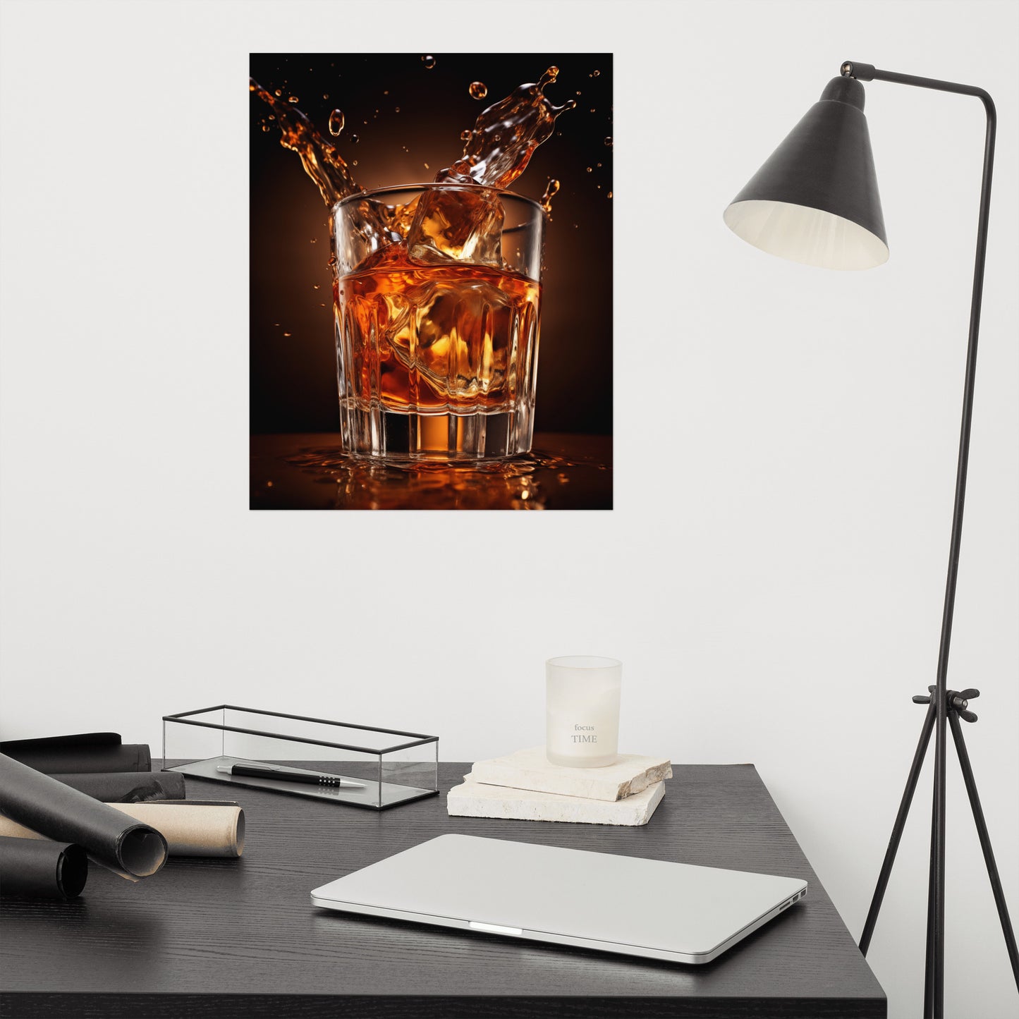 Amber Explosion Realism Painting Digital Artwork Loose Art Print