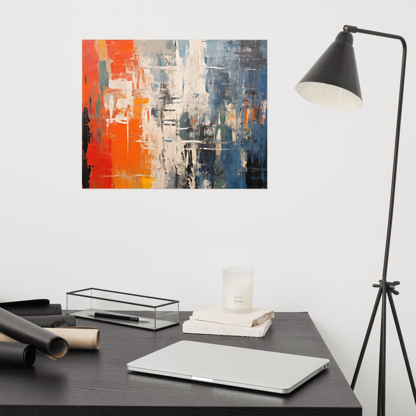 Abstract Art: Chromatic Crossroads Painting Digital Artwork Loose Art Print