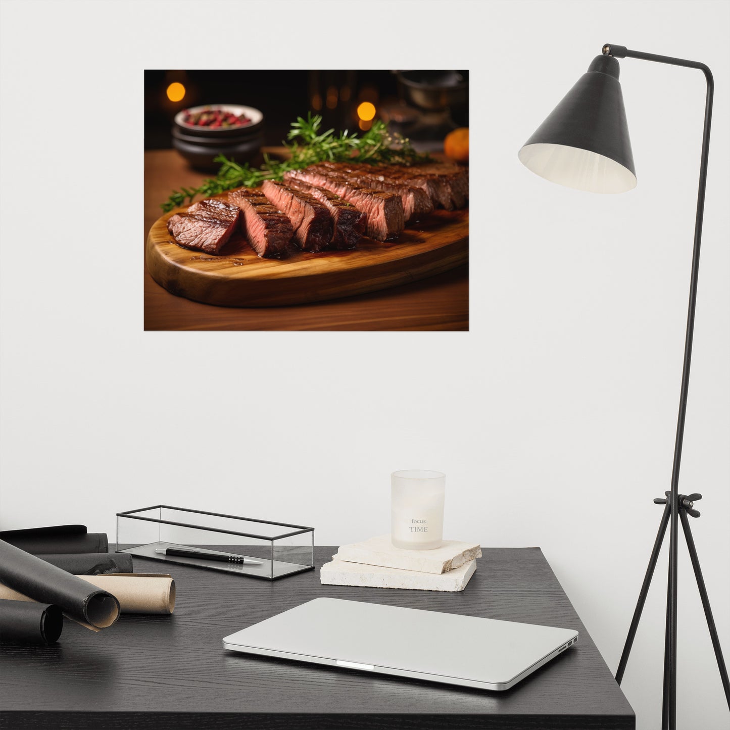 Food Art Steak Photorealistic Digital Artwork Loose Art Print