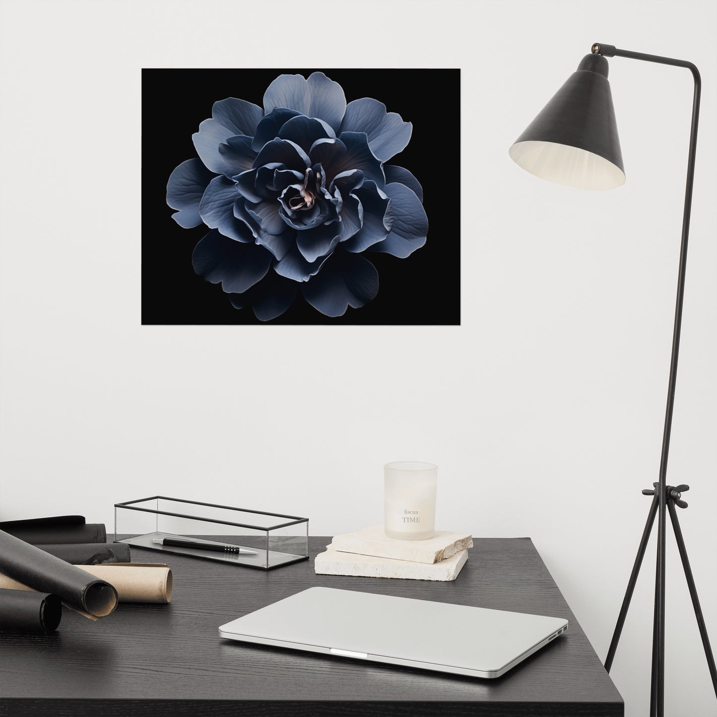 Solitary Bloom Realism Painting Digital Artwork Loose Art Print