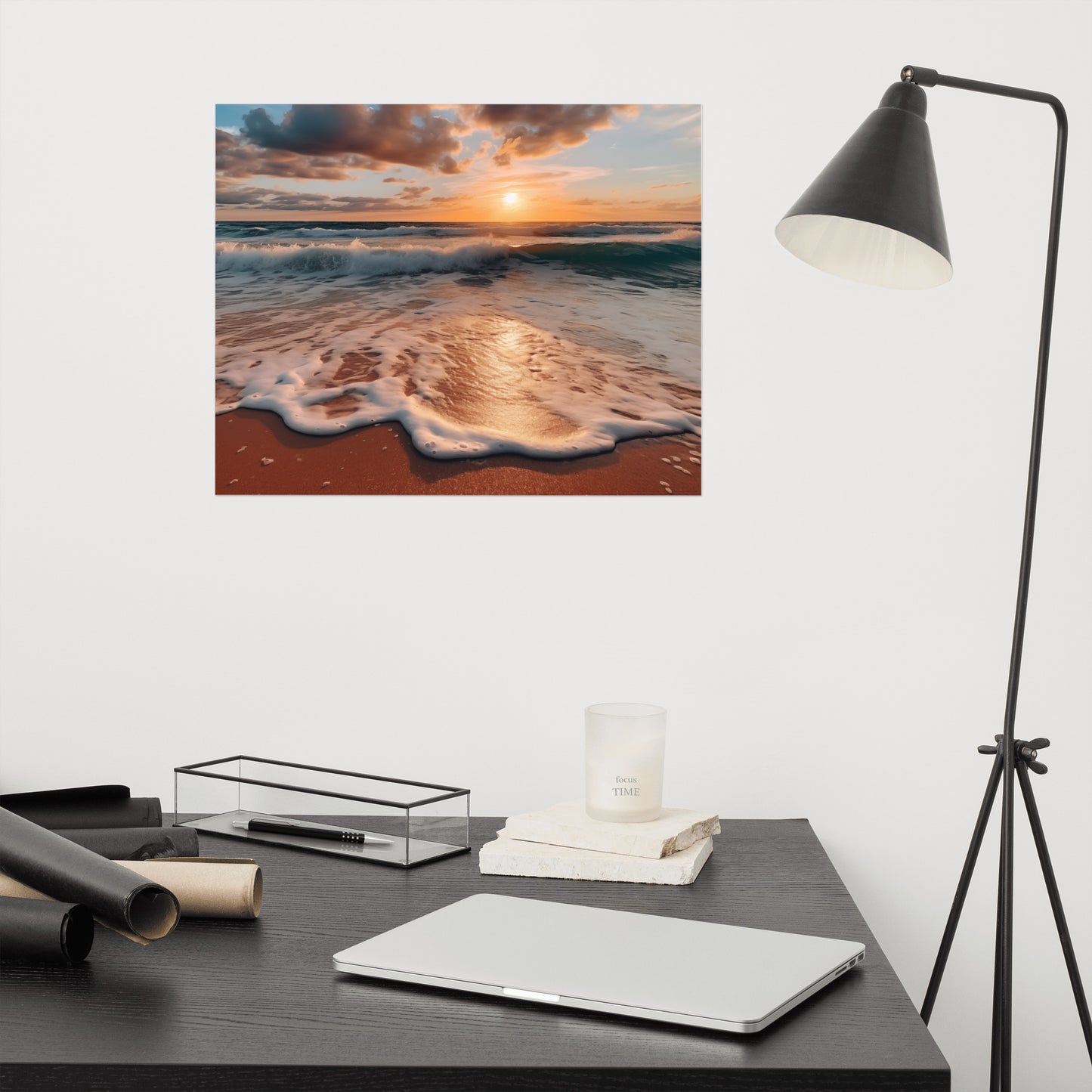 Solitude's Symphony Photorealistic Painting Digital Artwork Loose Art Print