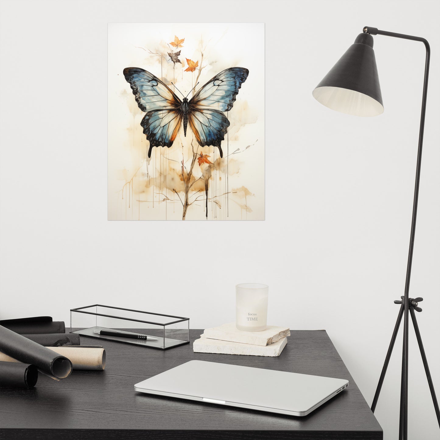 Wings of Wonder Ink Painting Digital Artwork Loose Wall Art Print