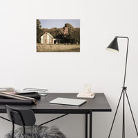 Patriotic Barn in Field Aged Landscape Photo Loose Wall Art Prints