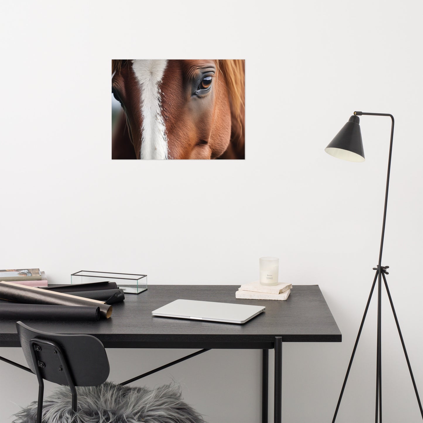 Farm Style Wall Art: "A Gentle Giant's Eye" - Photorealism Painting - Digital Artwork Loose Art Print