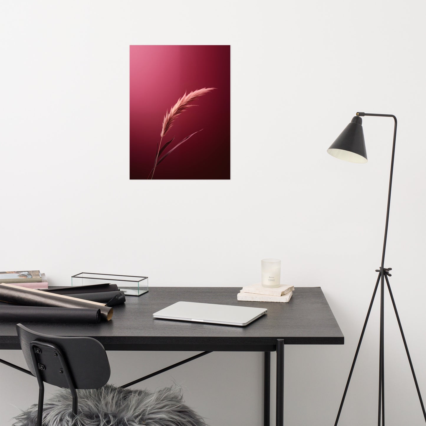 Botanical Art: A Gift from Nature Burgundy Flowers Photorealism - Digital Artwork Loose Art Print