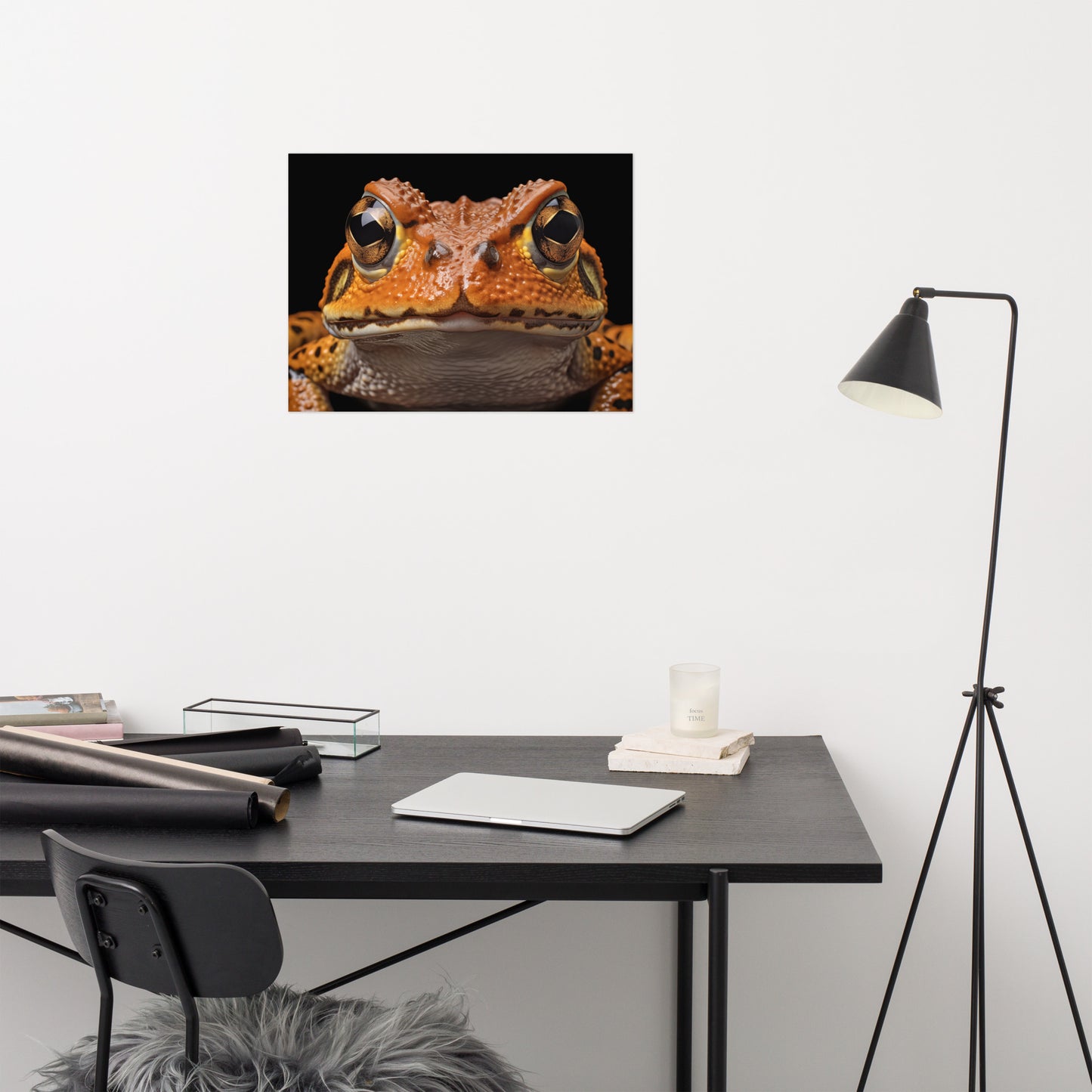 Beady-Eyed Beauty Frogs Photorealism Painting - Digital Artwork Loose Print