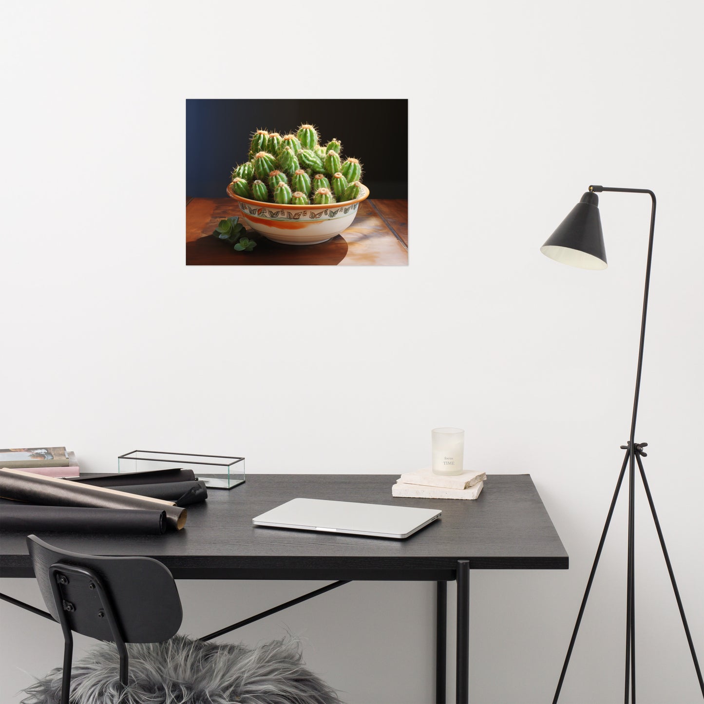 Arid Elegance Cactus Watercolor Painting - Digital Artwork Loose Print