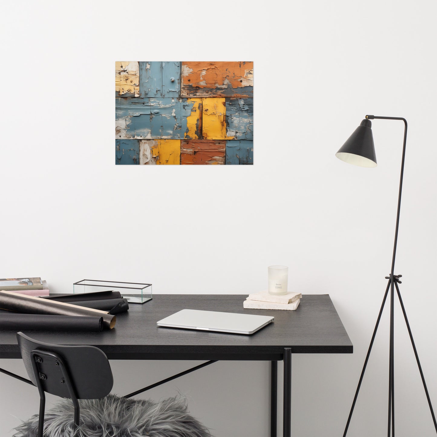 Wall Art Rustic Farmhouse: Chromatic Decay Photorealism - Digital Artwork Loose Art Print