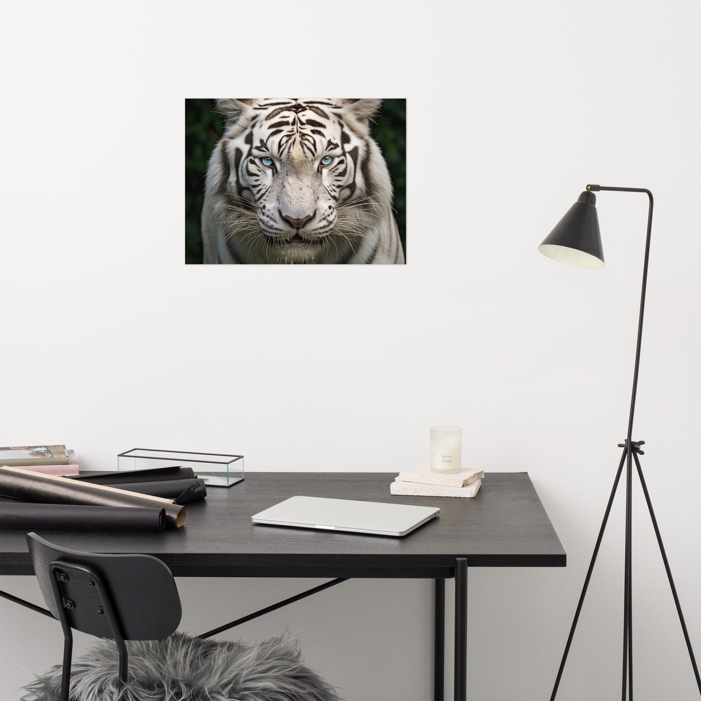 Tiger Wall Decor: Don't Mess with Me Photorealism - Digital Artwork Loose Art Print