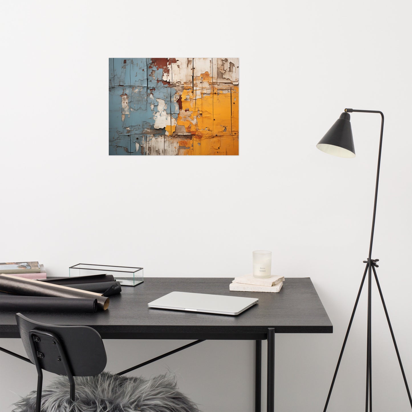 Wall Art Textures: Ephemeral Hues Photorealism - Digital Artwork Loose Art Print