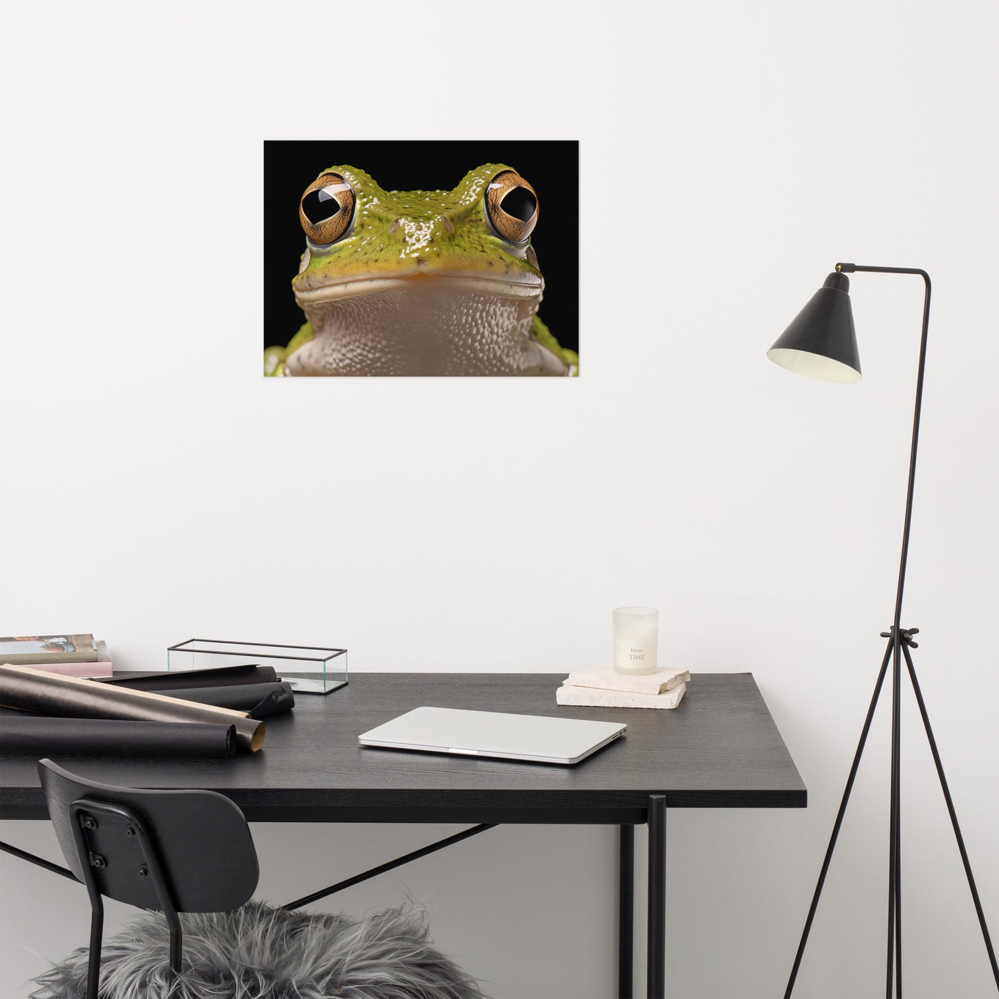 Froggy Face Hylidae Tree Frog Photorealism - Digital Artwork Loose Art Print