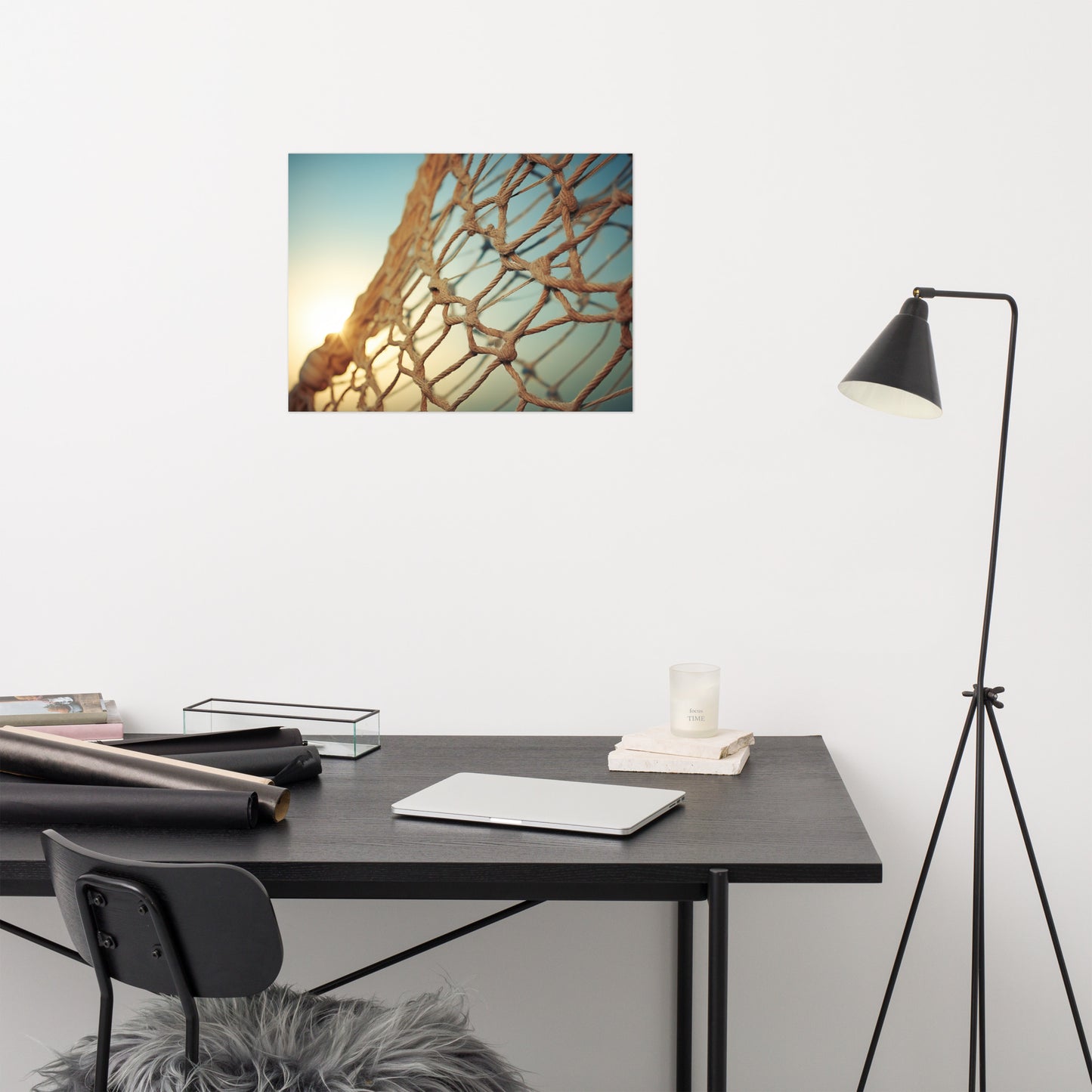 Net Worth Fishing Net Abstract Photorealism - Digital Artwork Loose Art Print