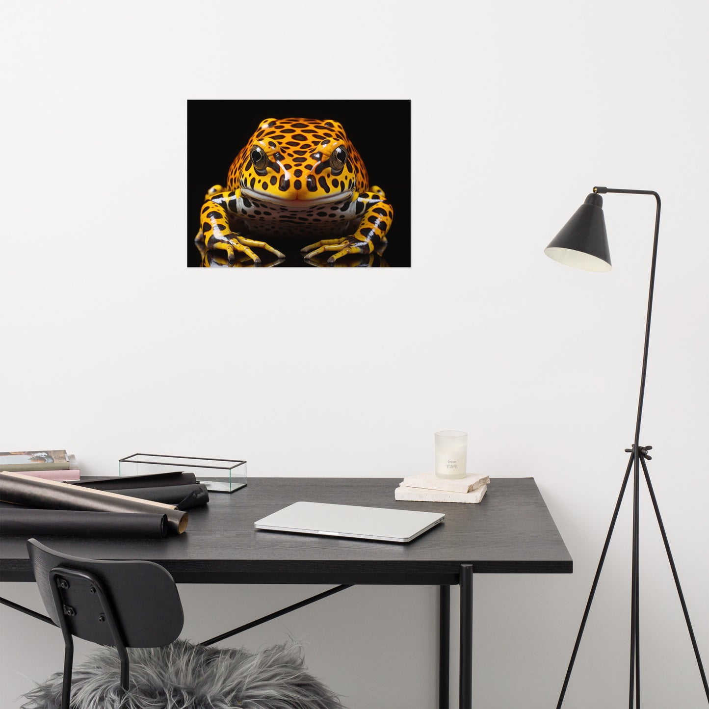 Polka-Dot Prince Southern Corroboree Frog Close-up Photorealism - Digital Artwork Loose Art Print