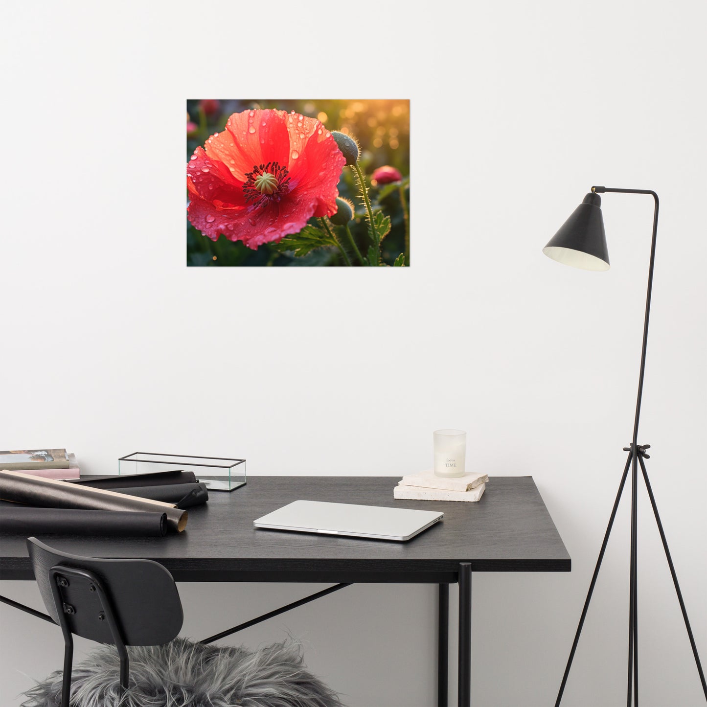 Resilient Bloom Photorealism - Digital Artwork Loose Art Print