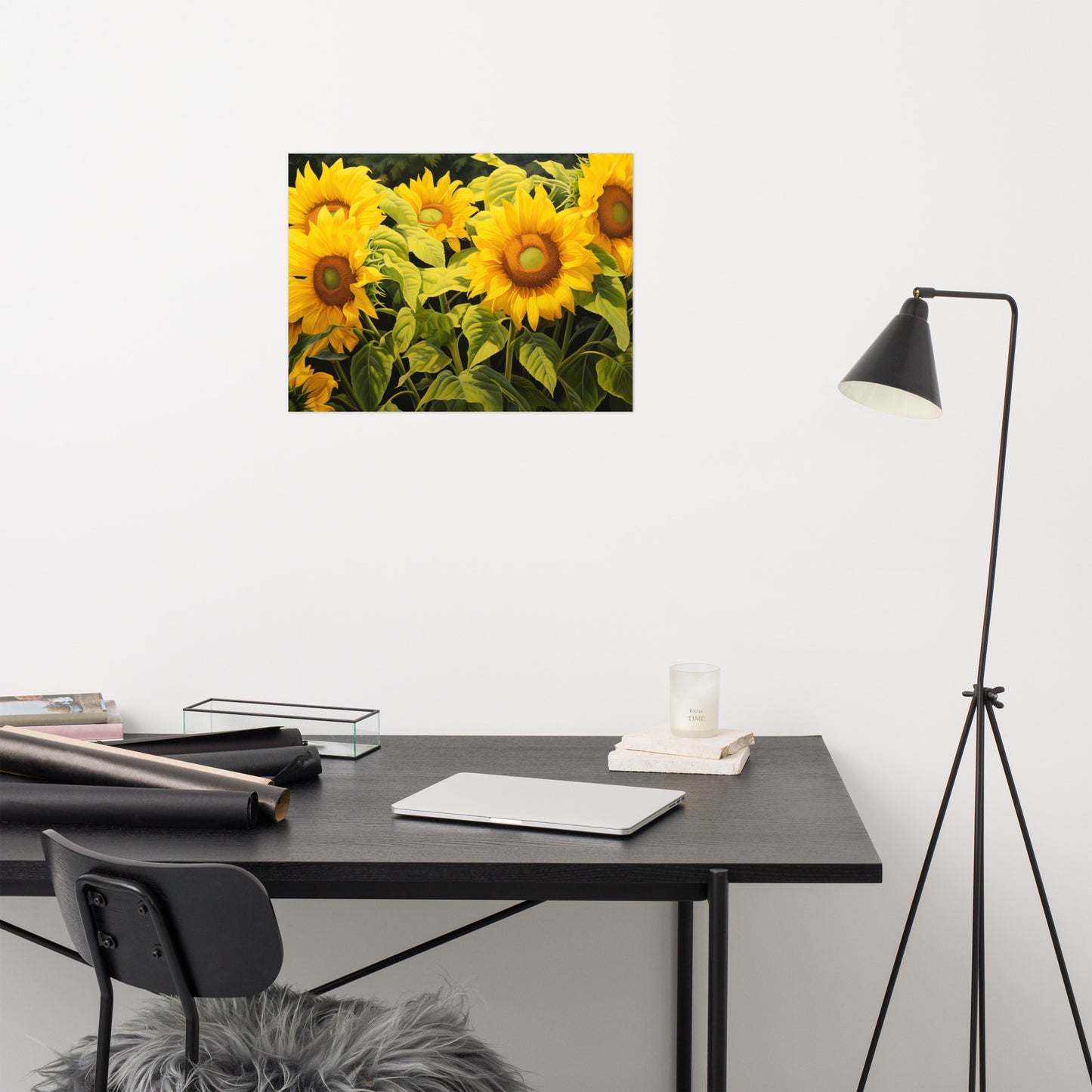 Sunflower Serenade Illustration - Digital Artwork Loose Art Print