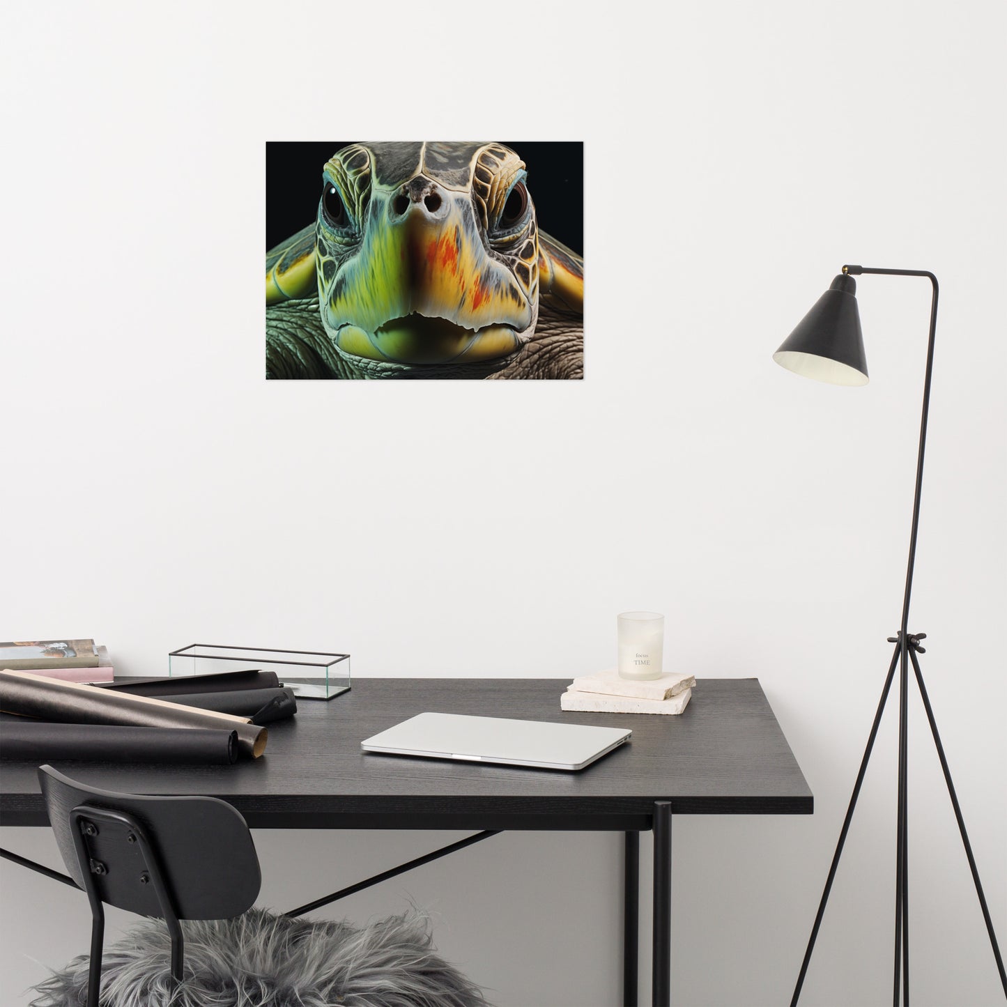 The Soul of the Sea - Sea Turtle Coastal Photorealism - Digital Artwork Loose Art Print