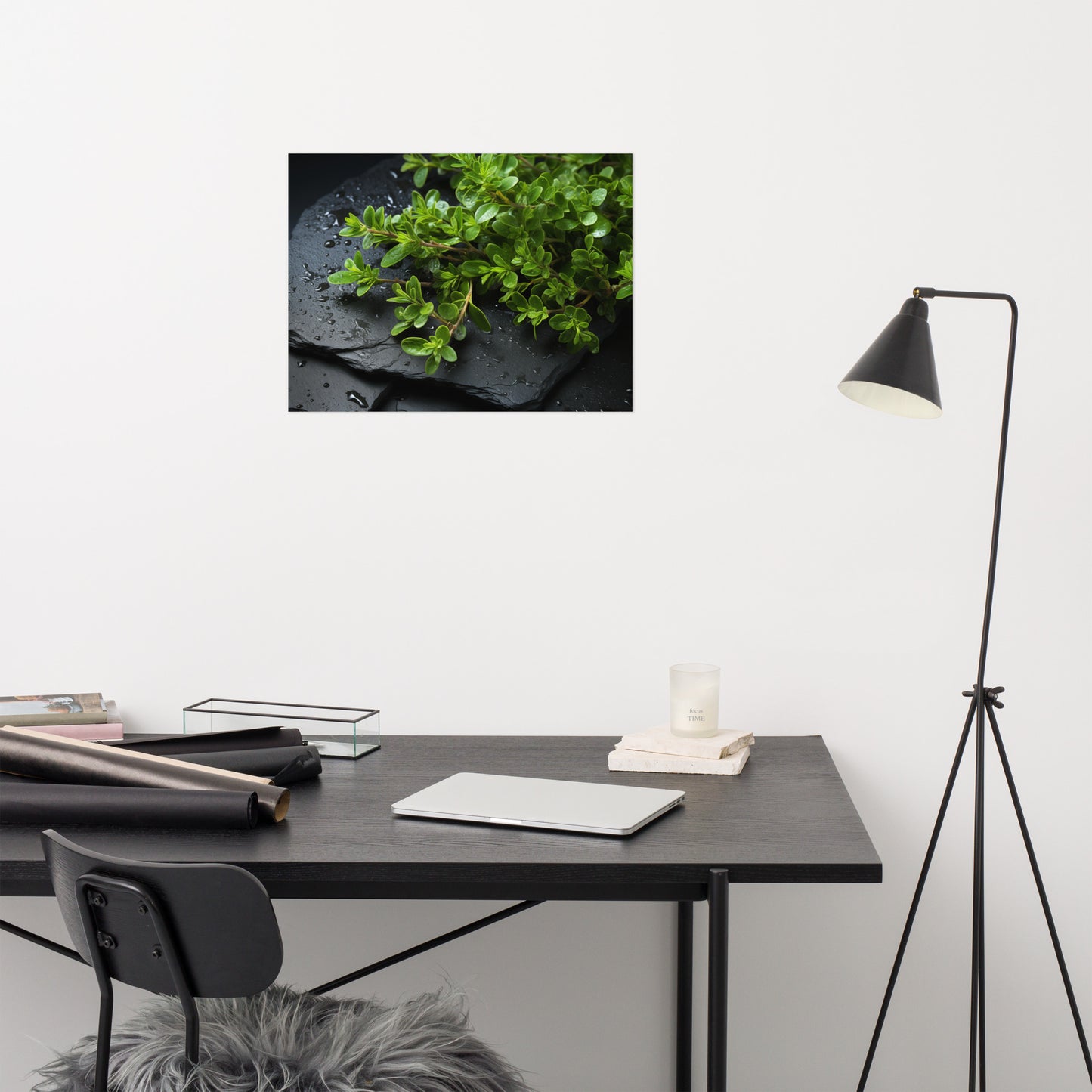 Thyme in the Spotlight Photorealism - Digital Artwork Loose Art Print